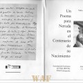 Portada antología Un Poema para Neruda en el Centenario de su Nacimiento