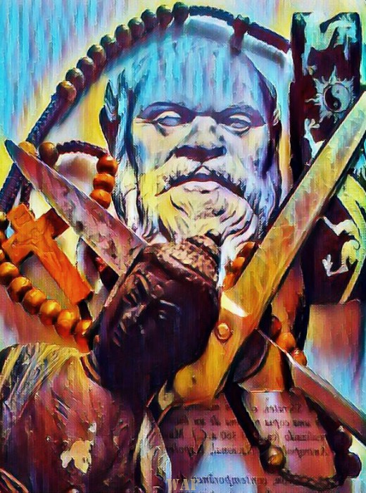 Filosofía religiosa...(Collage mixto)
