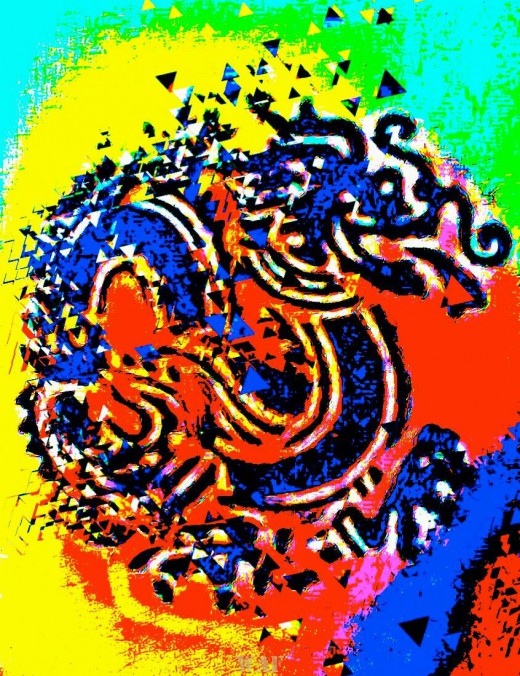Dragón del color