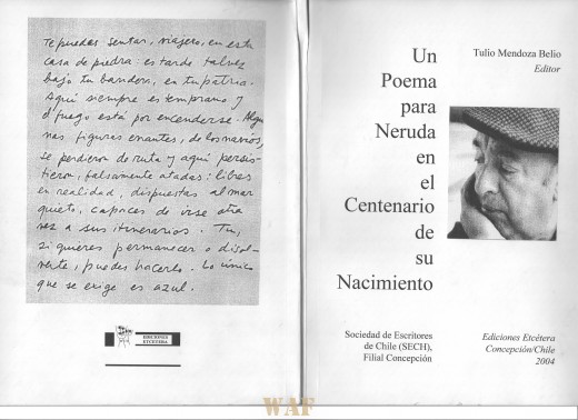Portada antología Un Poema para Neruda en el Centenario de su Nacimiento