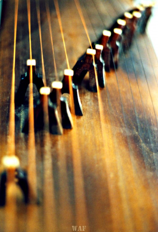 a musical instrument's strings (in Kent, Ohio)