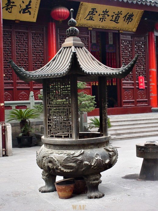 an Incense Pot at the Jade Buddha (Shanghai, China)