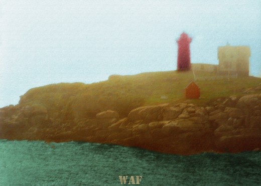 a lighthouse in Maine (colored, in rough pastels)