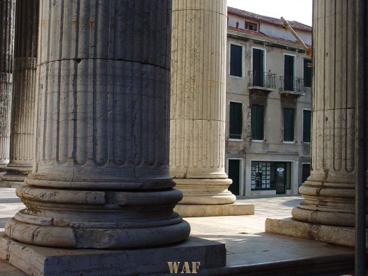 columns in Venice (Italy)